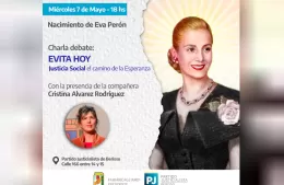 Charla en Berisso por el nacimiento de Eva Perón