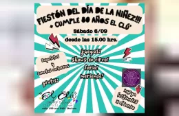 Súper festejo: El Clú celebra sus 80 años y el Día de la Niñez