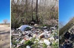 Basural en ingreso a Palo Blanco: "Falta conciencia vecinal" y también "limpieza"