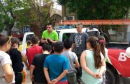 Chicos entusiasmados por el Taller de Meteorología en la Guardería San Martín