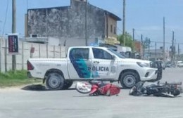 Accidente entre motocicletas: dos personas heridas