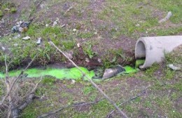 Preocupación vecinal: Agua “verde flúo” en el canal de la Génova