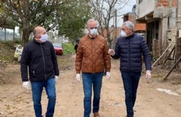 Cagliardi, Secco y Gollan recorrieron el Barrio José Luis Cabezas