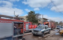 Incendio en el primer piso de una vivienda de 16 entre 125 y 126