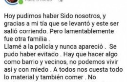 Temor de vecinos: Un joven intentó quemar un auto y prendió fuego una casa