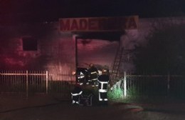 Se incendio una maderera en Ruta 11 entre 81 y  82