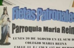 Fiestas Patronales y actividades a beneficio de la Parroquia María Reina