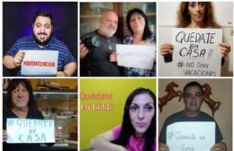 Talleristas y trabajadores de Cultura y el Centro Papa Francisco se suman a la campaña #Quedateencasa