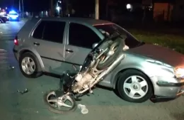 Motociclista herido por choque en 30 y 165