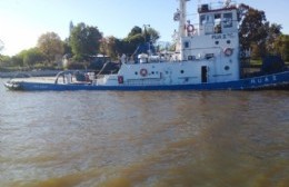 Se hundió un remolcador de barcos en la zona de la Isla Paulino