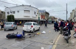 Choque en Montevideo y 9: un herido