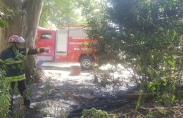 Incendio de basura y pastizal en la Avenida 60