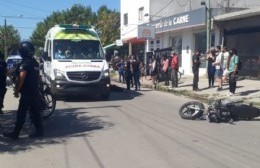 Accidente en 162 entre 24 y 25: Moto atropelló bicicleta conducida por un menor
