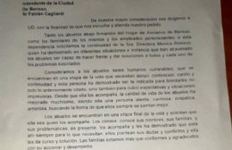 Presentan nota a Cagliardi para pedir por la continuidad de Mónica Romero en el Hogar de Ancianos