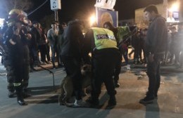 Tensión en las afueras de la carpa: Una feroz pelea de perros terminó con una persona herida