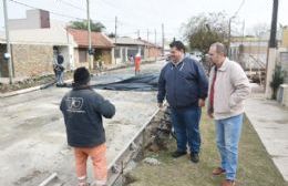 Nedela recorrió las obras de pavimentación en 168 entre 19 y 20