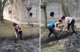 Barrio Villa Progreso: mujeres a pala y rastrillos ¿dónde están los delegados Alí y Calderón?