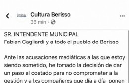 Tras ser denunciado por violencia de género, renunció el director de Cultura