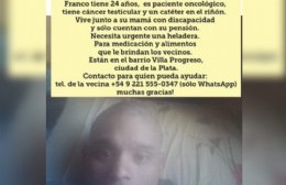 Vecinos de Villa Progreso se solidarizan con vecino que padece grave enfermedad