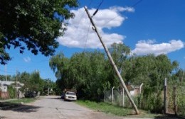 Nuevo reclamo vecinal por la posible caída de poste