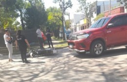 Choque en 14 y 153: motociclista herido