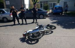 Accidente en la 122 entre una motocicleta y un automóvil