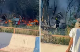 Voraz incendio destruyó por completo una vivienda