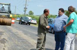 Nedela recorrió las obras de bacheo en Avenida 66