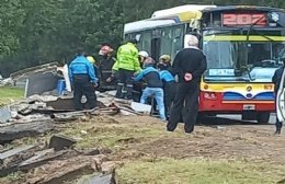 Colectivo chocó contra la parada y la destruyó: una mujer se salvó de milagro