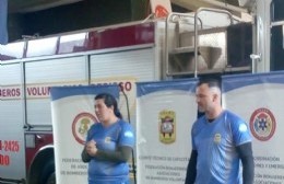 Orgullo bomberil berissense: Carolina Fernández y Hugo Baudry obtuvieron sexto lugar a nivel latinoamericano