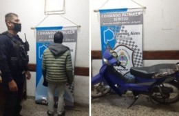 Marche preso: lo detuvieron cuando andaba en moto sin justificación