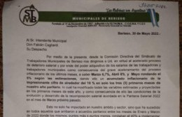 Los trabajadores municipales piden de forma urgente la reapertura de paritarias