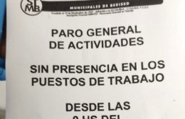 De jueves 30 a lunes 4: Paro general de los municipales, sin presencia en el lugar de trabajo