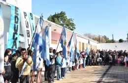 Alumnos y alumnas de 4° grado prometieron Lealtad a la Bandera