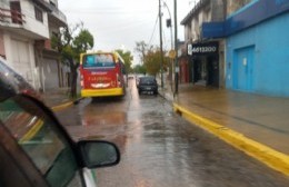 Calles con agua pero no anegadas