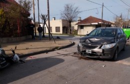 Choque en 24 y 165: Motociclista herido