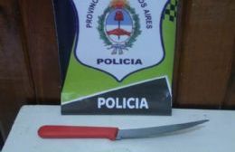 Detenido por amenazar a su pareja con un cuchillo