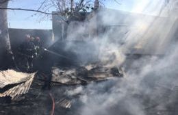 Incendio en un galpón de 13 entre 159 y 160