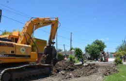 Avanzan las obras de pavimentación sobre calle 165