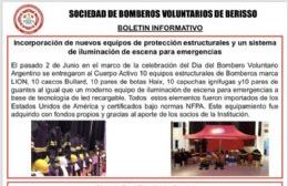 Primer boletín oficial de Bomberos: Logros, aspiraciones y proyectos