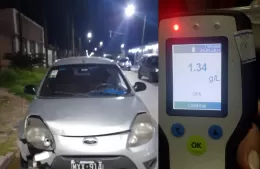 Choque entre autos:  Más de 1.34 grados de alcohol en sangre