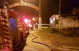 El fuego afectó una construcción en el Fortín Gaucho Berissense