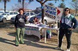 Intervención artística de Patria Grande en apoyo a Cristina Kirchner durante la Fiesta del Vino