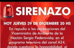 "Sirenazo" de Bomberos en repudio a declaraciones de funcionario nacional