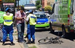 Ciclista arrollado por un colectivo de la línea 202