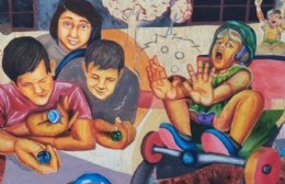 Inauguran mural en la Escuela Nº 18