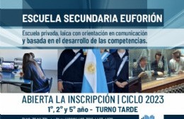 Abierta la inscripción para el nivel secundario de la Escuela Euforión