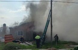 Incendio en una vivienda en 149 y 13