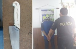 Amedrentaba con una cuchilla de carnicero y terminó preso