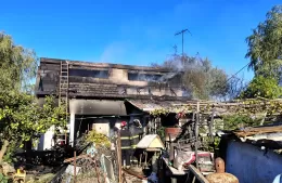 Pérdidas totales en una vivienda alcanzada por un incendio